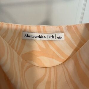 Abercrombie & Fitch Light Orange Zebra Print Blouse
